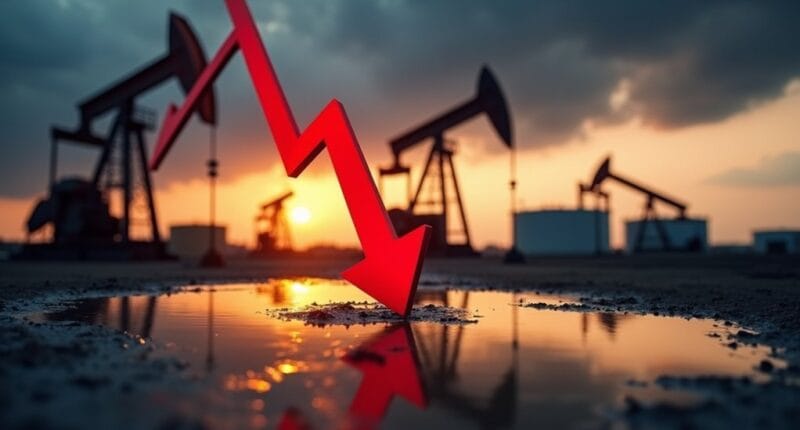 crude prices drop sharply