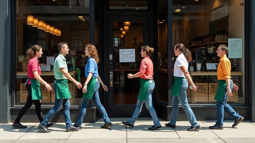 baristas protest black shirts