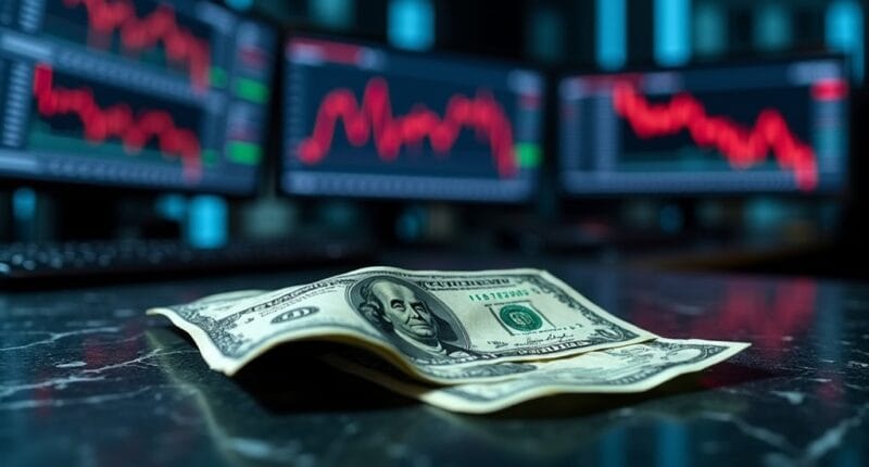 dollar weakens amid trade war